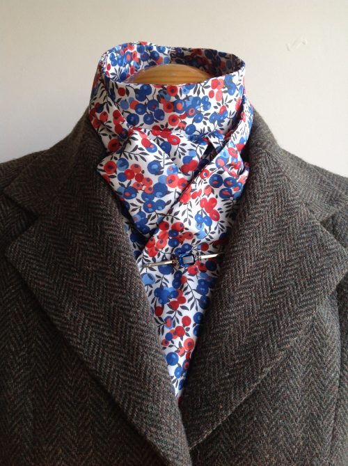 Shaped to tie Liberty tana lawn stock - Wiltshire blue/red