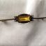 Art Deco unmarked silver and rectangular citrine stock pin