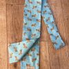 Shaped to tie 100% cotton riding stock - Sol bay horse on duck egg blue.